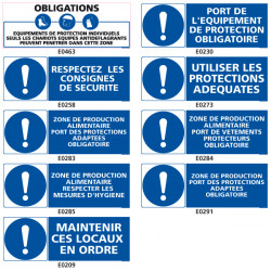 Panneaux d'obligation et de consigne