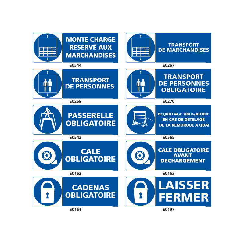 Signalisation d'obligation en industrie