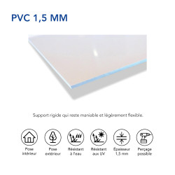 plaque PVC 1,5 mm