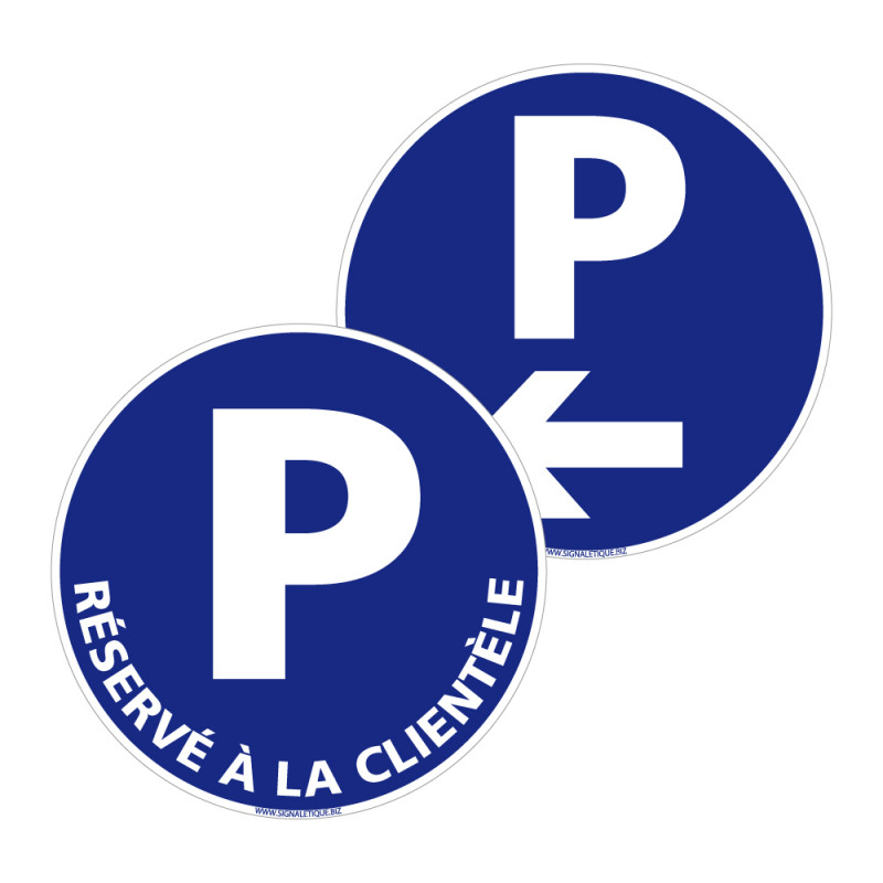 Panneau rectangulaire Parking privé réservé à la clientèle