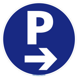 Panneau parking bleu - Direct Signalétique