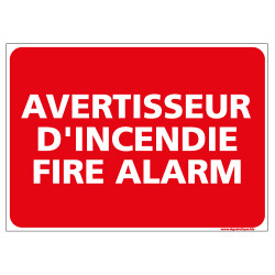 Panneau avertisseur d'incendie fire alarm (A0408)