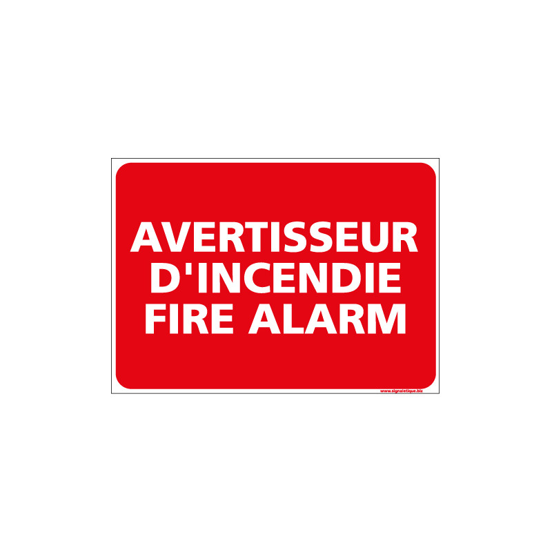 Panneau avertisseur d'incendie fire alarm (A0408)