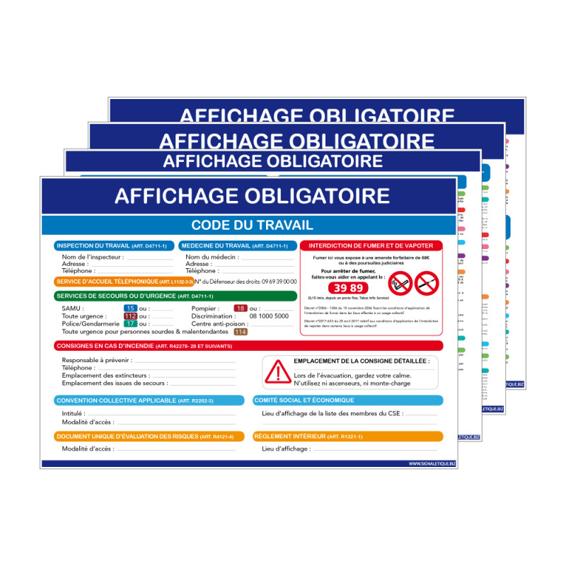 Structures employeuses : Affichage obligatoire