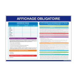 Affichage obligatoire horaires + luttes contre les discriminations au travail