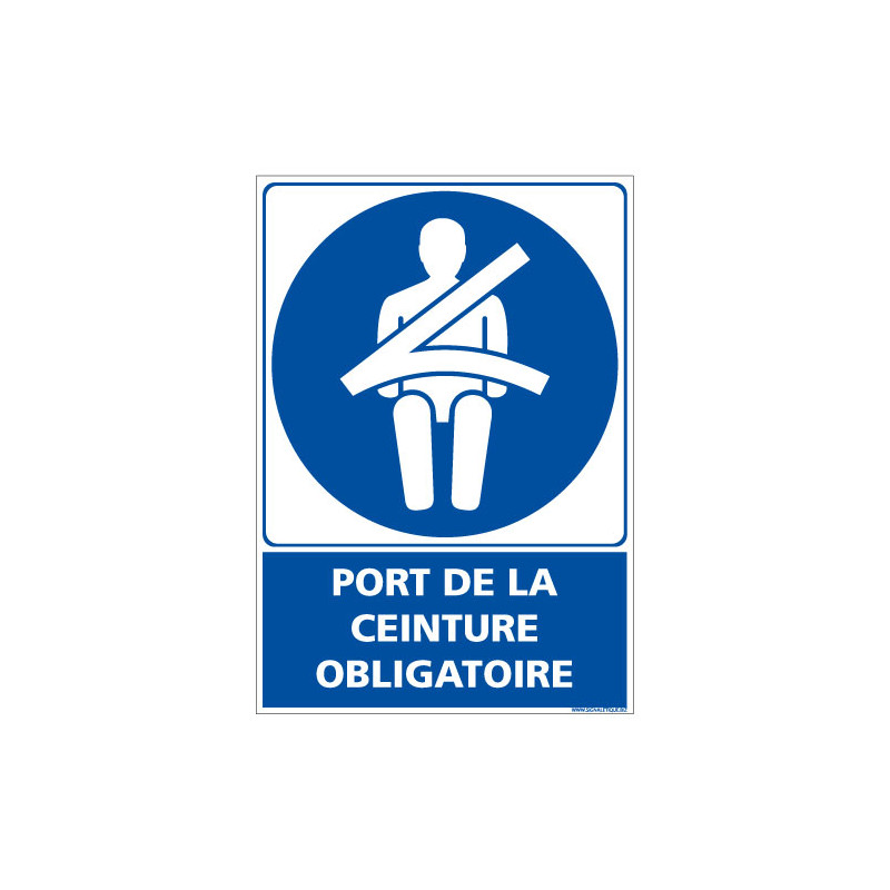 Panneau PORT DE LA CEINTURE OBLIGATOIRE (E0620)