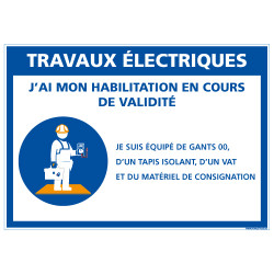 PANNEAU TRAVAUX ELECTRIQUES (E0628)