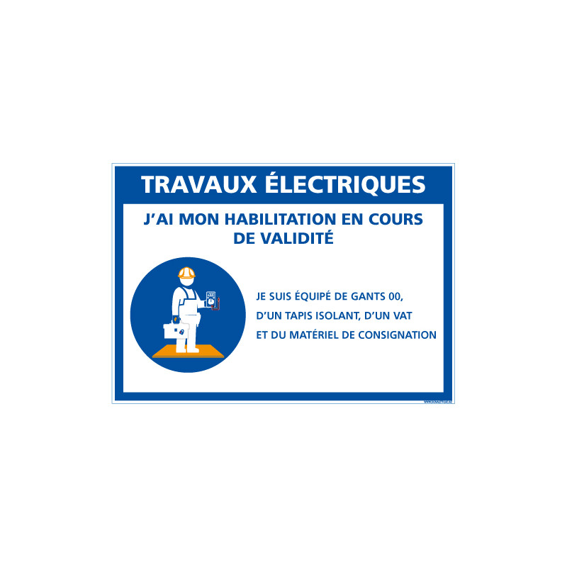 PANNEAU TRAVAUX ELECTRIQUES (E0628)