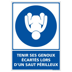 PANNEAU TENIR SES GENOUX ECARTES LORS D'UN SAUT PERILLEUX (E0649)