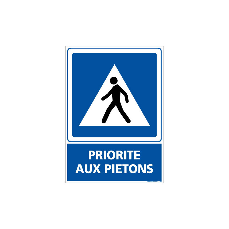 PANNEAU PRIORITE AUX PIETONS (E0654)