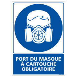 PANNEAU PORT DU MASQUE A CARTOUCHE OBLIGATOIRE (E0655)