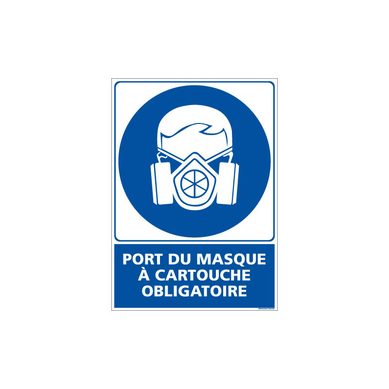 PANNEAU PORT DU MASQUE A CARTOUCHE OBLIGATOIRE (E0655)