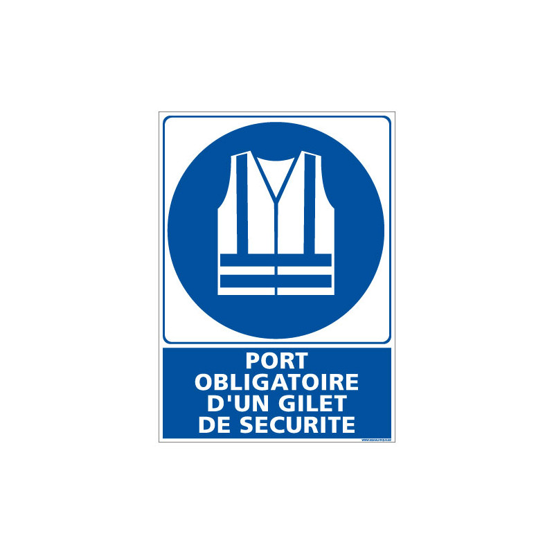 PANNEAU PORT OBLIGATOIRE D'UN GILET DE SECURITE (E0657)