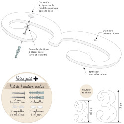 Numéro maison à visser