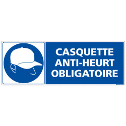 PANNEAU CASQUETTE ANTI-HEURT OBLIGATOIRE (E0699)