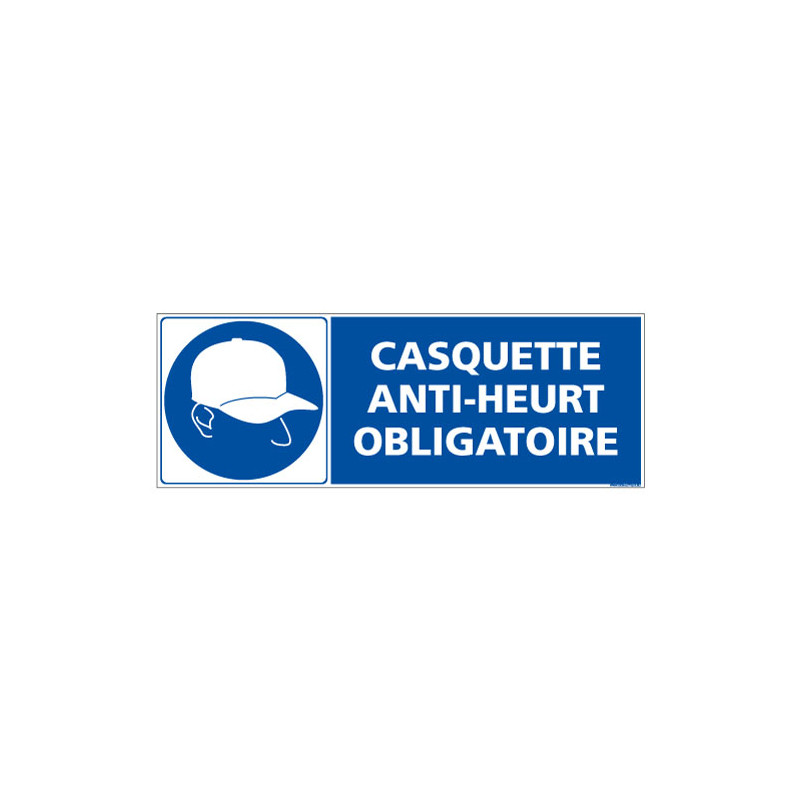 PANNEAU CASQUETTE ANTI-HEURT OBLIGATOIRE (E0699)