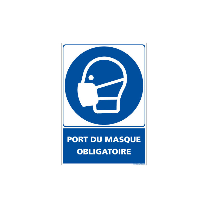 PANNEAU PORT DU MASQUE OBLIGATOIRE (E0702)