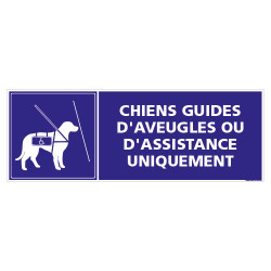 Panneau Chien guide d'aveugle