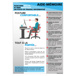 PANNEAU AIDE MEMOIRE POSTURE CONFORTABLE (A0650)