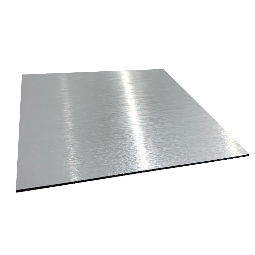 Plaque de gravure aluminium brossé couche supérieure argentée
