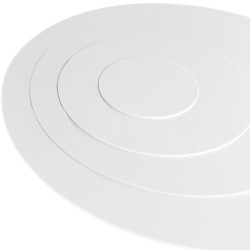 Plaque de Plexiglass Rond Blanc - Ép. 2 ou 4 mm - Disque Rond PMMA XT Blanc