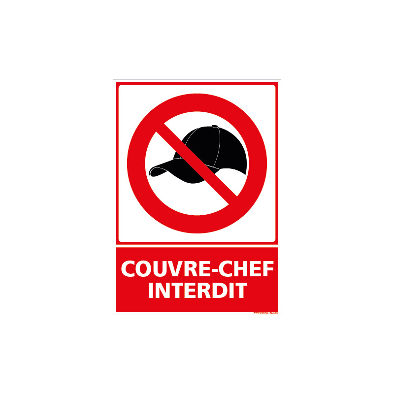 PANNEAU COUVRE-CHEF INTERDITS (D1327)