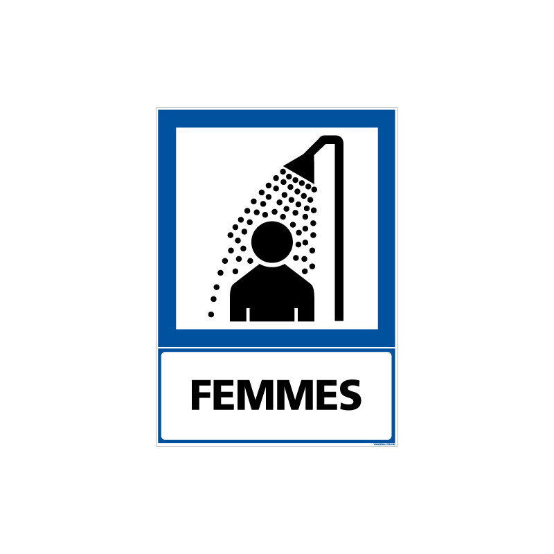 PANNEAU INFORMATION DOUCHE FEMMES (F0237)