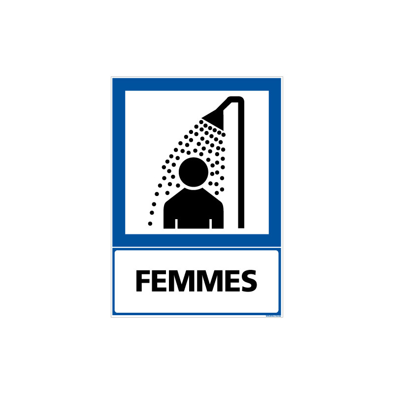 PANNEAU INFORMATION DOUCHE FEMMES (F0237) PANNEAU INFORMATION DOUCHE FEMMES (F0237)