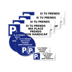 Mélange de 8 autocollants Stationnement Interdit - Stickers interdit de  stationner