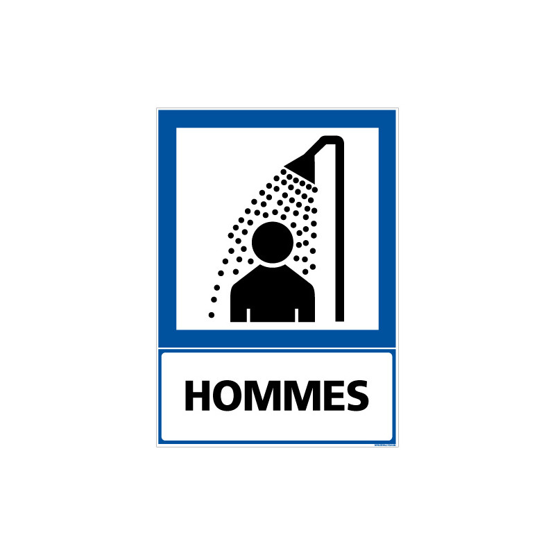 PANNEAU INFORMATION DOUCHE HOMMES (F0238)