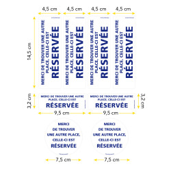 Stationnement réservé véhicule électrique. Autocollants dissuasifs