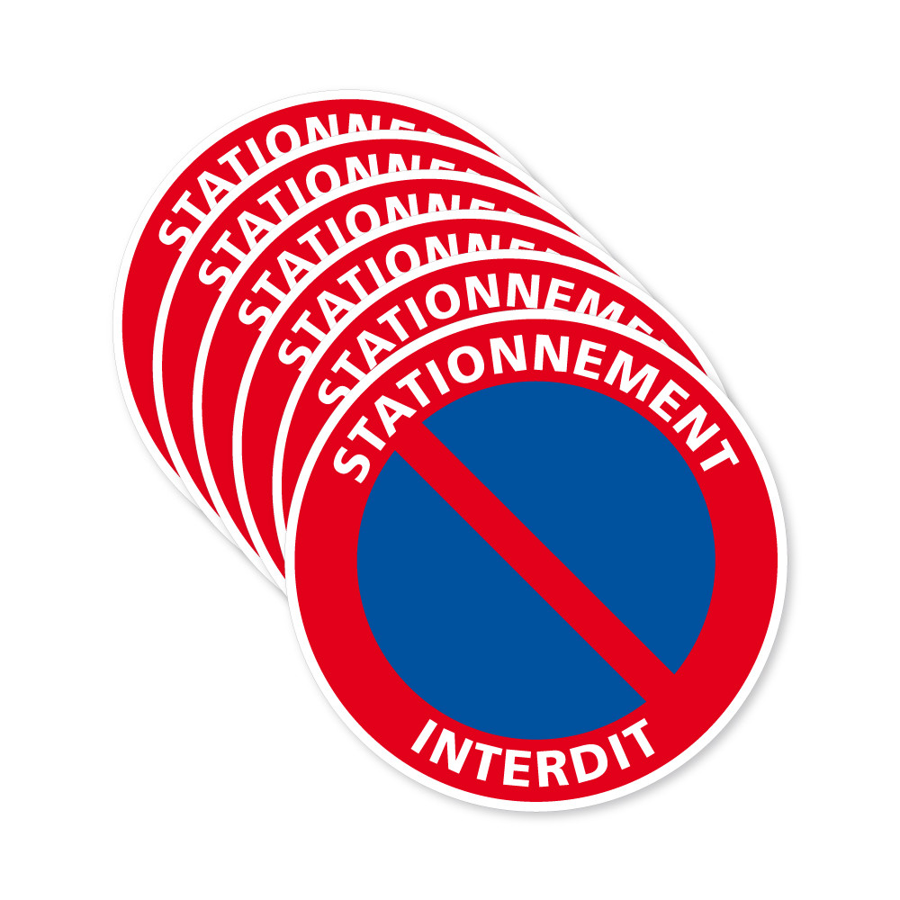 Autocollant interdit de stationner à personnaliser. Sticker dissuasif