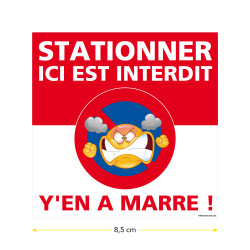 6 autocollants Stationner ici c'est interdit - Stickers interdit de  stationner