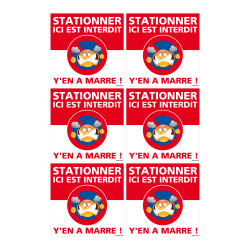 Mélange de 8 autocollants Stationnement Interdit - Stickers interdit de  stationner