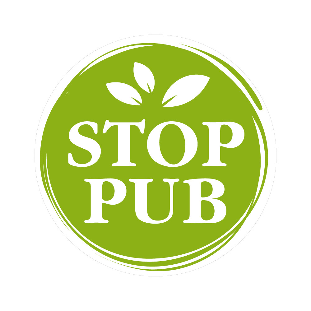 Autocollant stop pub pour boite aux lettres