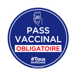 Panneau pass vaccinal obligatoire rond