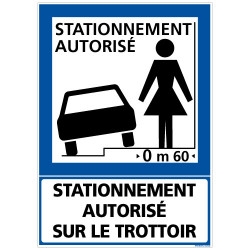 PANNEAU INFORMATION STATIONNEMENT TROTTOIR (F0262)