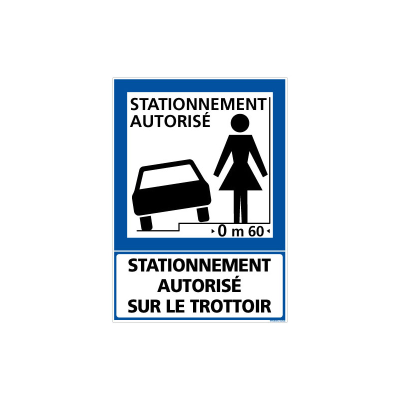 PANNEAU INFORMATION STATIONNEMENT TROTTOIR (F0262)