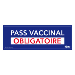 Panneau pass vaccinal obligatoire rectangulaire