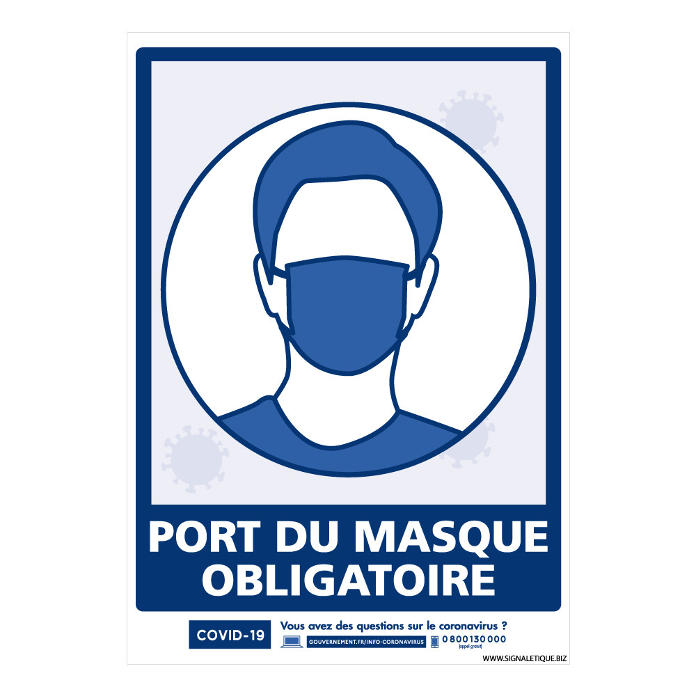 Stickers autocollants Port du masque obligatoire