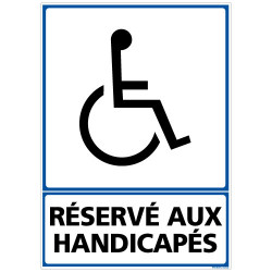 PANNEAU INFORMATION RESERVE AUX HANDICAPES (F0294)