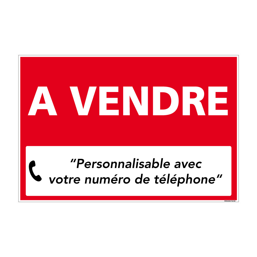 Panneau immobilier à vendre rouge