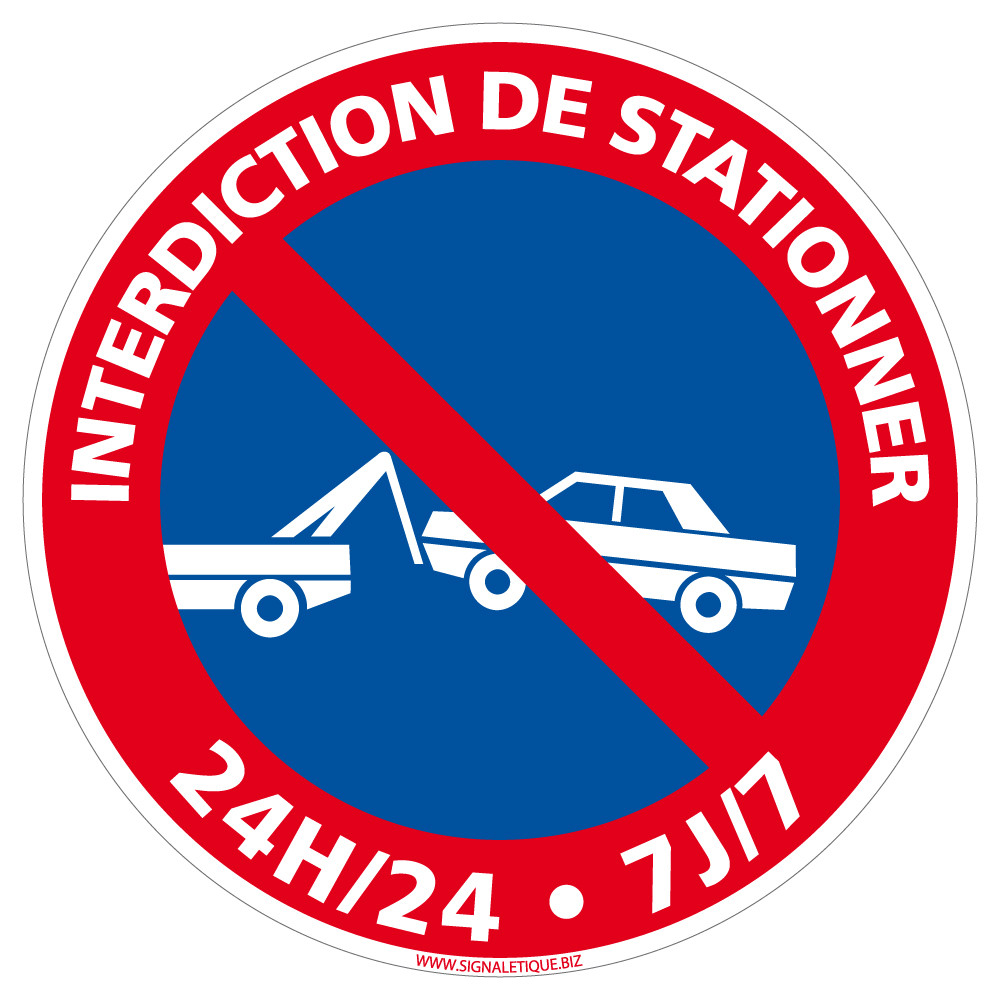 Autocollant interdiction de stationner 2