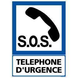 PANNEAU INFORMATION TELEPHONE D'URGENCE (F0319)