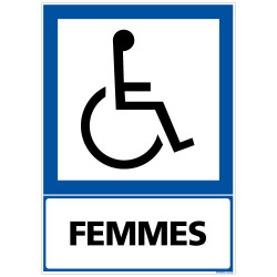 PANNEAU INFORMATION TOILETTES HANDICAPE FEMMES (F0322)