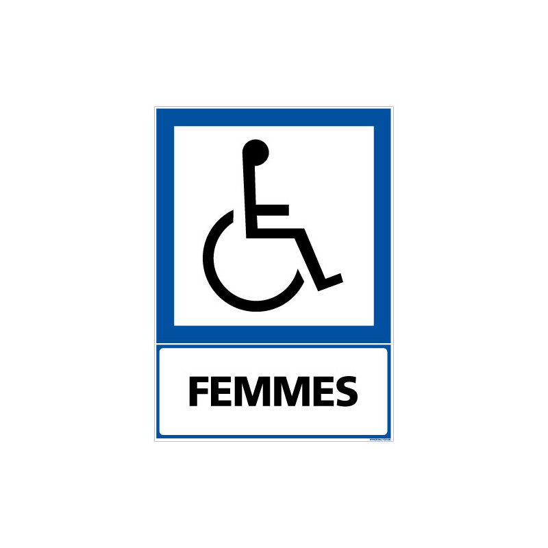 PANNEAU INFORMATION TOILETTES HANDICAPE FEMMES (F0322)