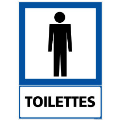 PANNEAU INFORMATION TOILETTES HOMMES (F0324)