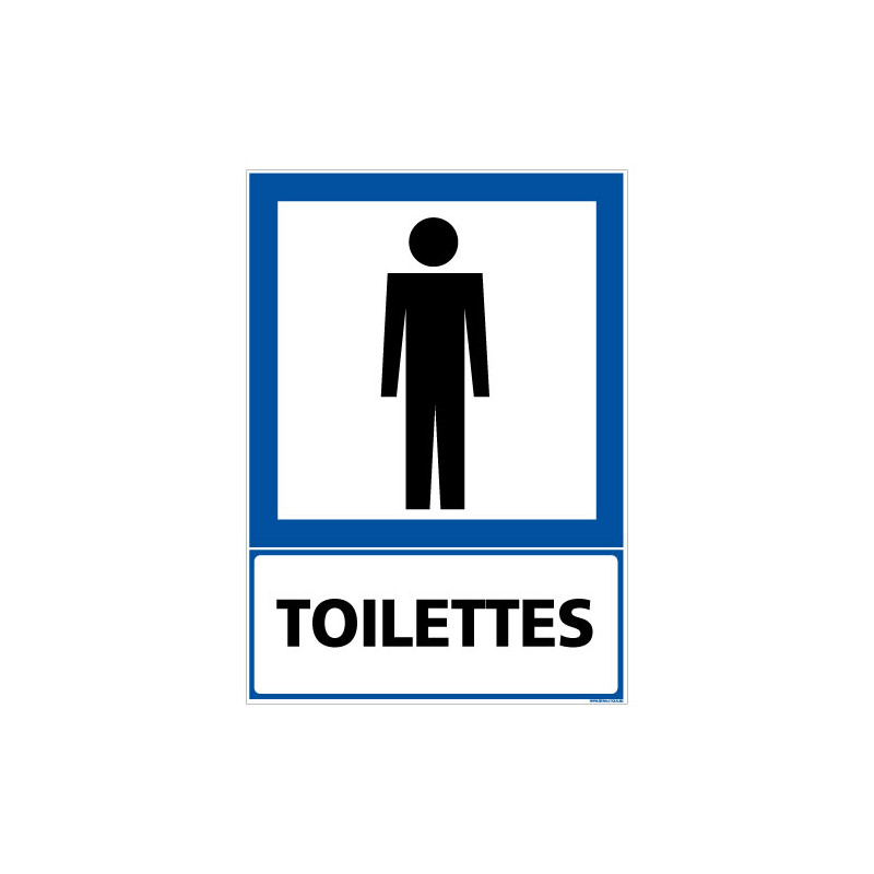 PANNEAU INFORMATION TOILETTES HOMMES (F0324)