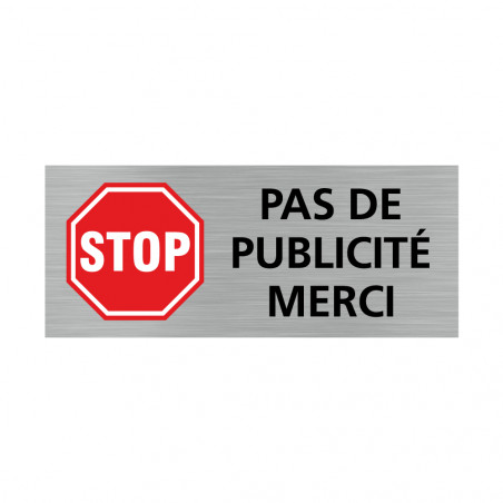 Autocollant Stop Pub Alu Brossé Pour Boîte Aux Lettres – Lot De 24