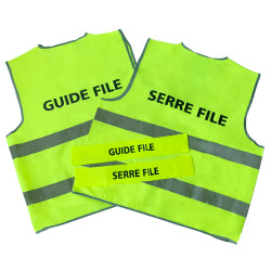 Brassard et gilet guide-file, serre-file